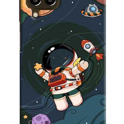 Cartoon Astronaut Samsung M33 5G Hard Case Back Cover by Casekaro