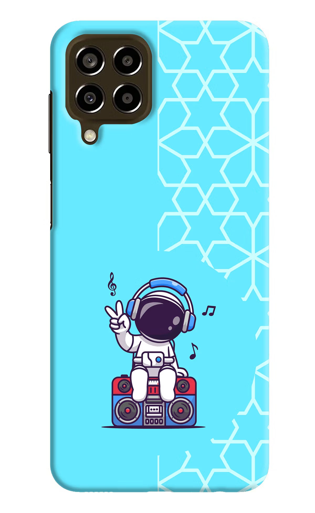 Cute Astronaut Chilling Samsung M33 5G Hard Case Back Cover by Casekaro