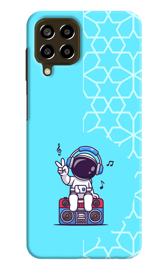 Cute Astronaut Chilling Samsung M33 5G Hard Case Back Cover by Casekaro