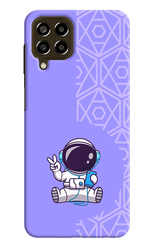 Cute Astronaut Chilling Samsung M33 5G Hard Case Back Cover by Casekaro