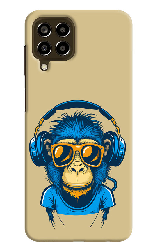 Monkey Headphone Samsung M33 5G Hard Case Back Cover by Casekaro