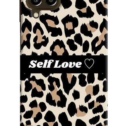 Leopard Print Self Love Samsung M33 5G Hard Case Back Cover by Casekaro