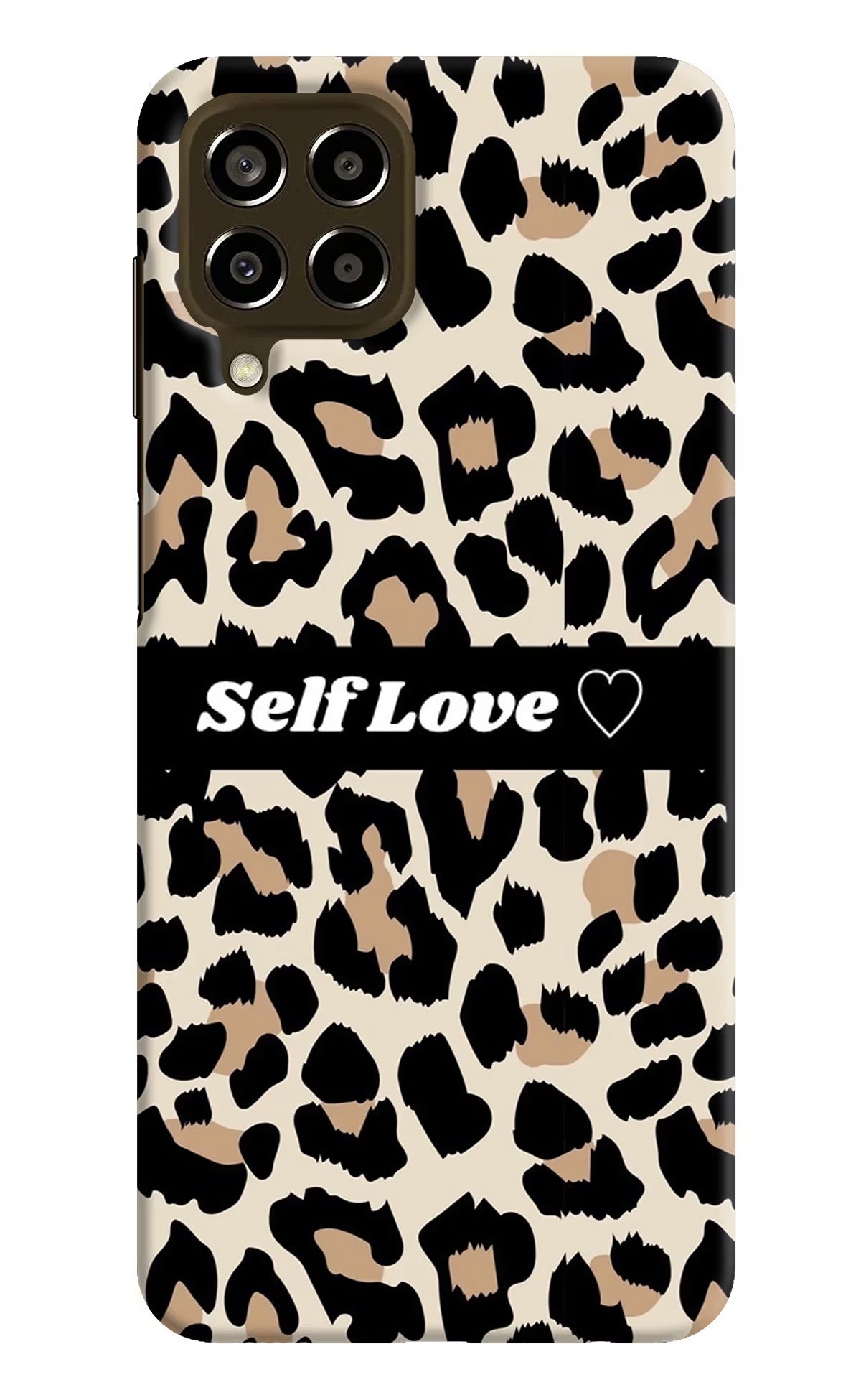 Leopard Print Self Love Samsung M33 5G Hard Case Back Cover by Casekaro