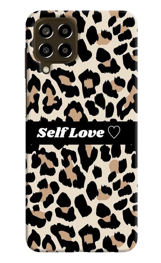 Leopard Print Self Love Samsung M33 5G Hard Case Back Cover by Casekaro