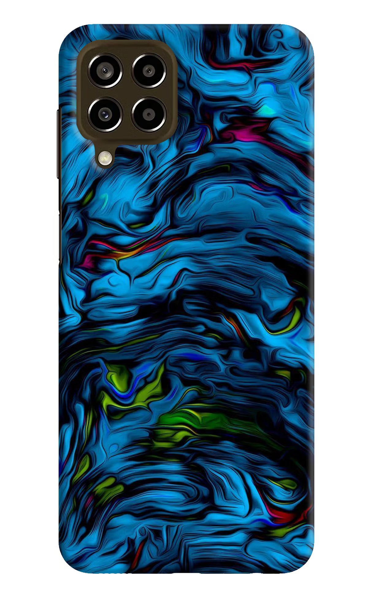 Dark Blue Abstract Samsung M33 5G Hard Case Back Cover by Casekaro