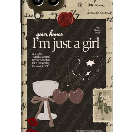 I am just a girl Samsung M33 5G Hard Case Back Cover by Casekaro