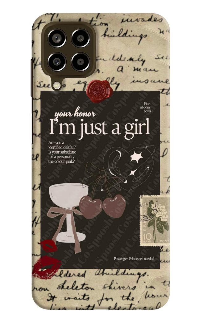 I am just a girl Samsung M33 5G Hard Case Back Cover by Casekaro
