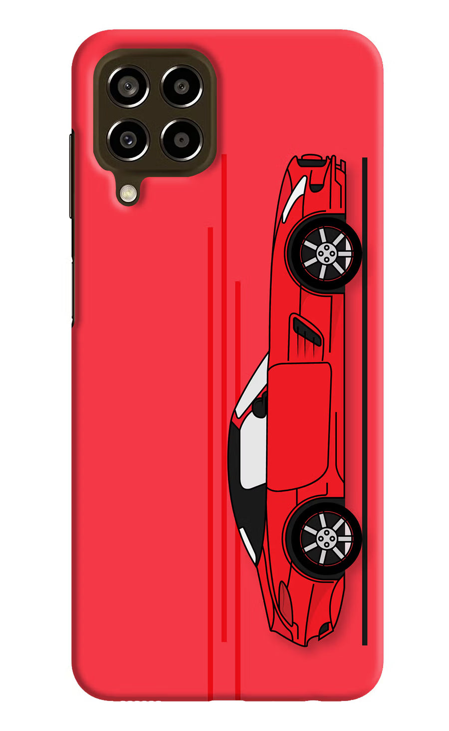 Red Velocity Samsung M33 5G Back Cover, Hard case