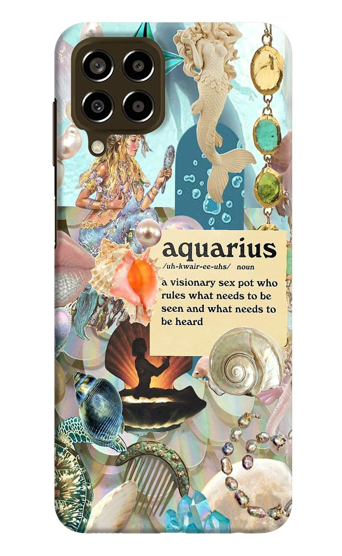 Aquarius Zodiac Samsung M33 5G Hard Case Back Cover by Casekaro