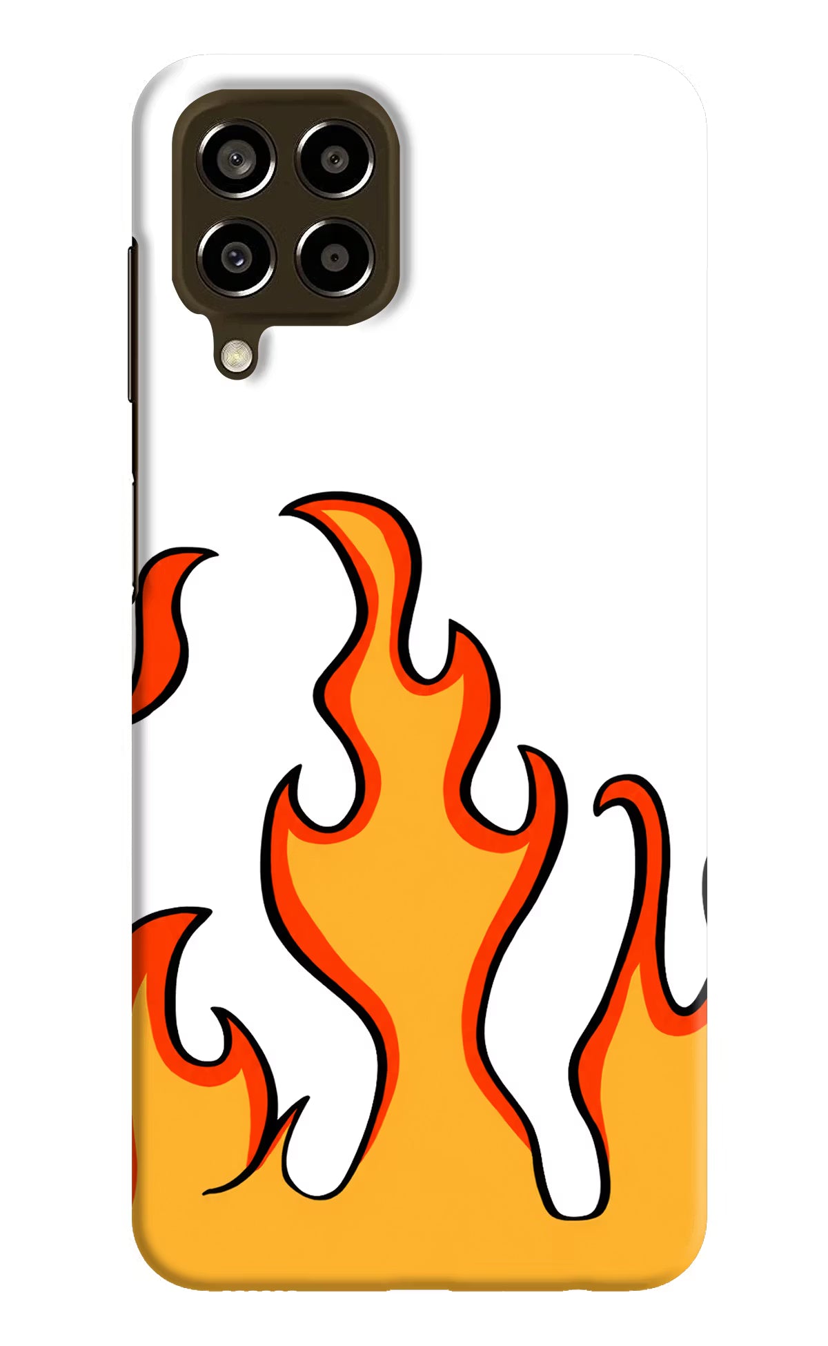 Fired Up – White Samsung M33 5G Hard Case Back Cover by Casekaro
