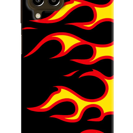 Side Sweep Flames Samsung M33 5G Hard Case Back Cover by Casekaro