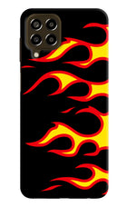 Side Sweep Flames Samsung M33 5G Hard Case Back Cover by Casekaro