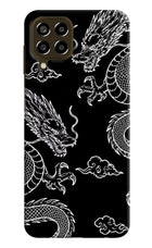Twin Dragons Samsung M33 5G Hard Case Back Cover by Casekaro