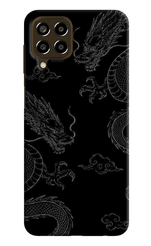 Twin Dragons Samsung M33 5G Hard Case Back Cover by Casekaro