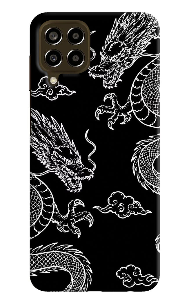 Twin Dragons Samsung M33 5G Hard Case Back Cover by Casekaro