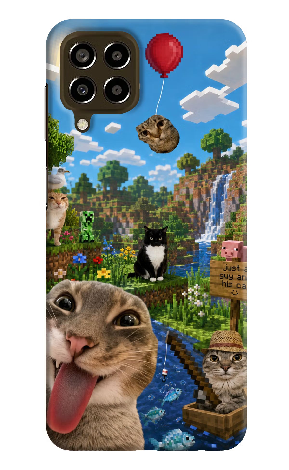 Minecraft Cat Chaos Samsung M33 5G Back Cover