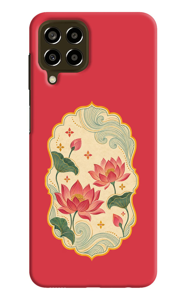 Pink Lotus Samsung M33 5G Hard Case Back Cover by Casekaro
