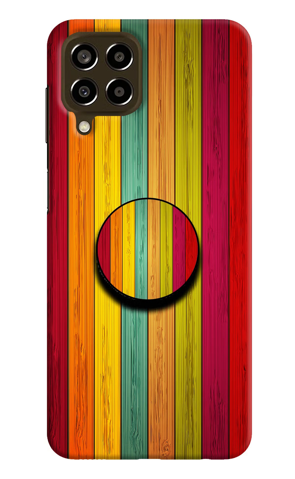 Multicolor Wooden Samsung M33 5G Pop Case by Casekaro