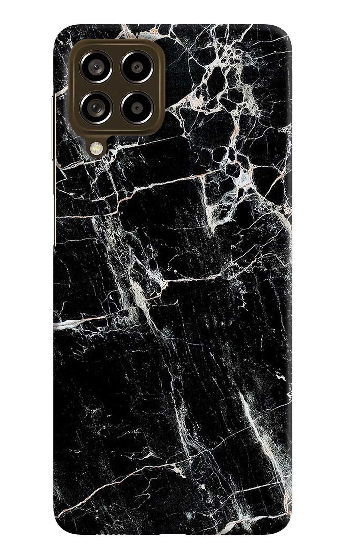 Black Marble Texture Samsung M53 5G Hard Case Back Cover by Casekaro