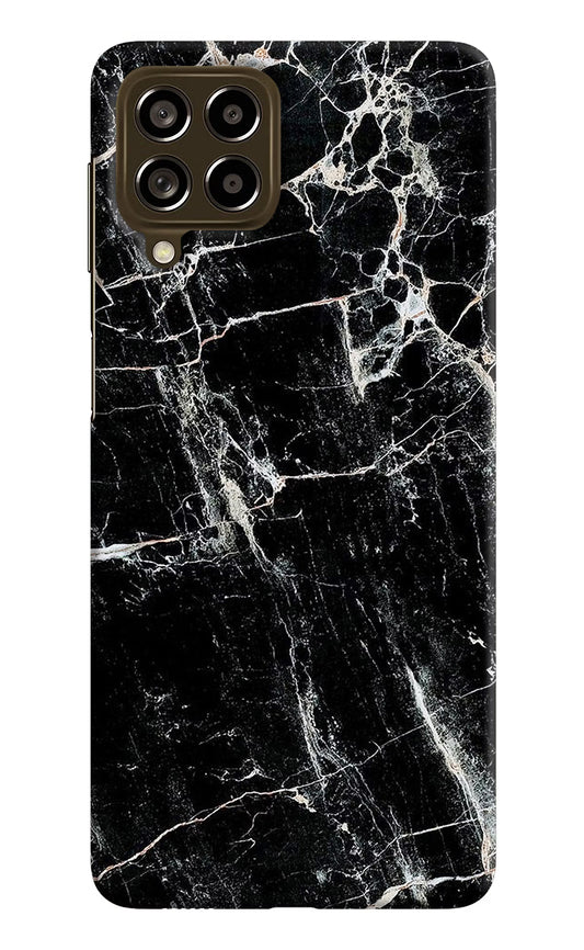 Black Marble Texture Samsung M53 5G Hard Case Back Cover by Casekaro