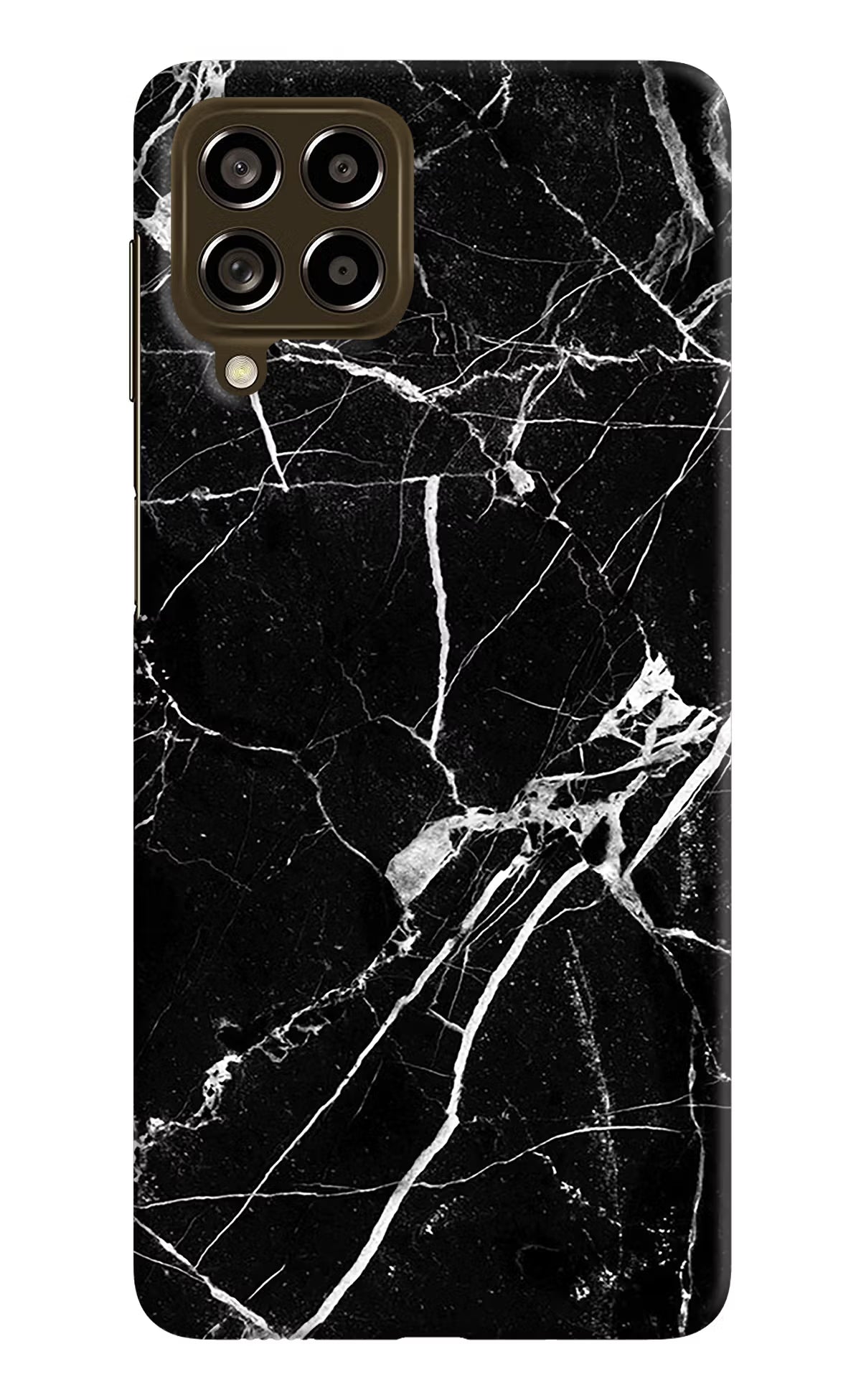 Black Marble Pattern Samsung M53 5G Hard Case Back Cover by Casekaro
