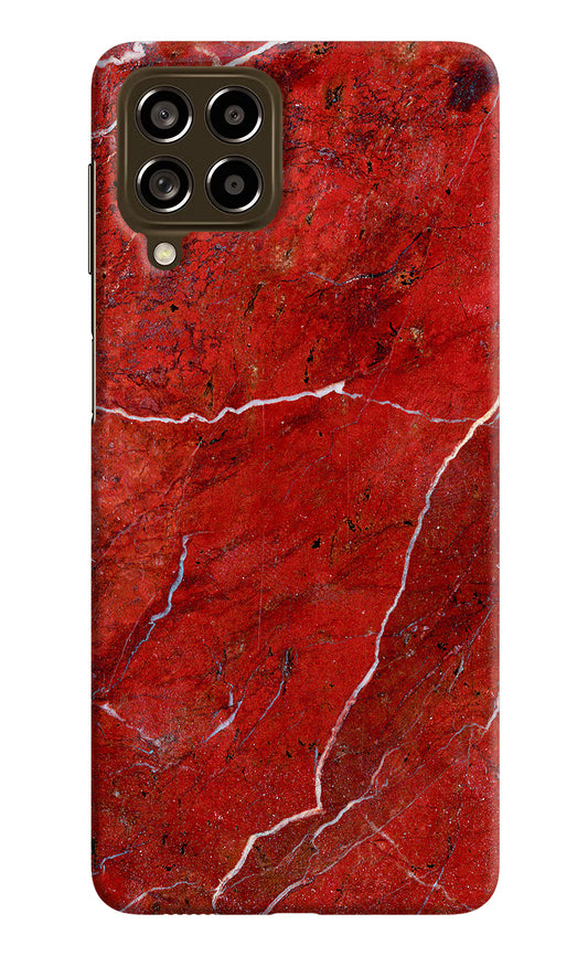 Red Marble Design Samsung M53 5G Hard Case Back Cover by Casekaro