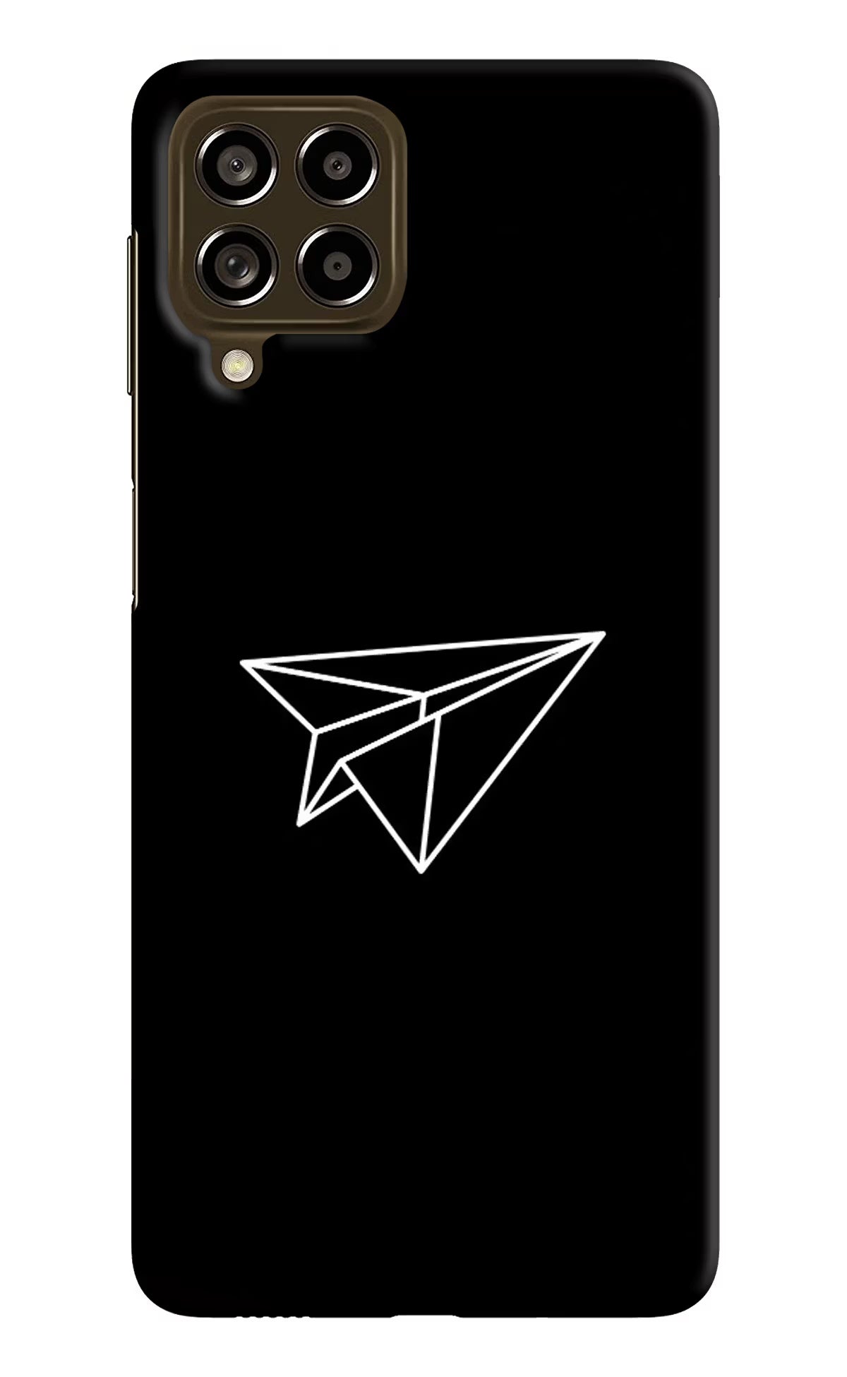 Paper Plane White Samsung M53 5G Hard Case Back Cover by Casekaro