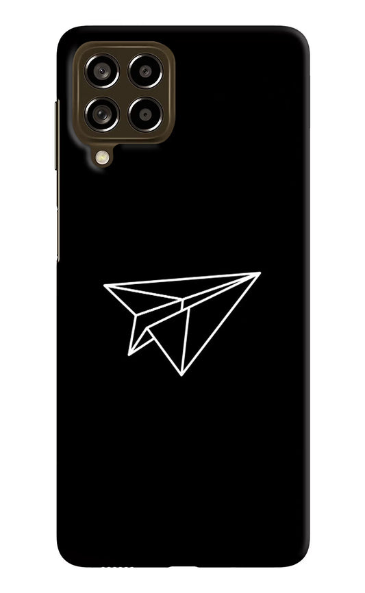 Paper Plane White Samsung M53 5G Hard Case Back Cover by Casekaro