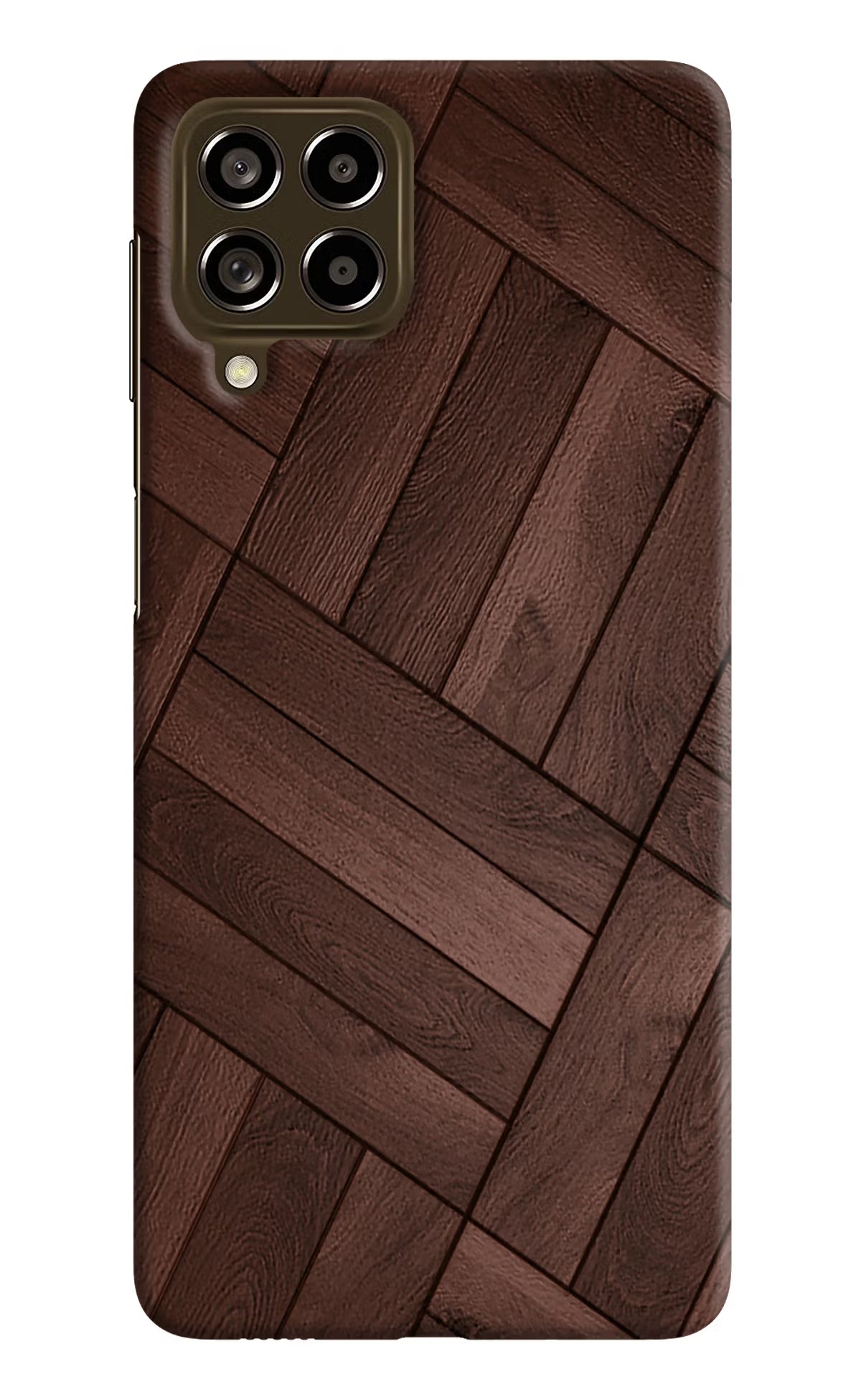 Wooden Texture Design Samsung M53 5G Hard Case Back Cover by Casekaro