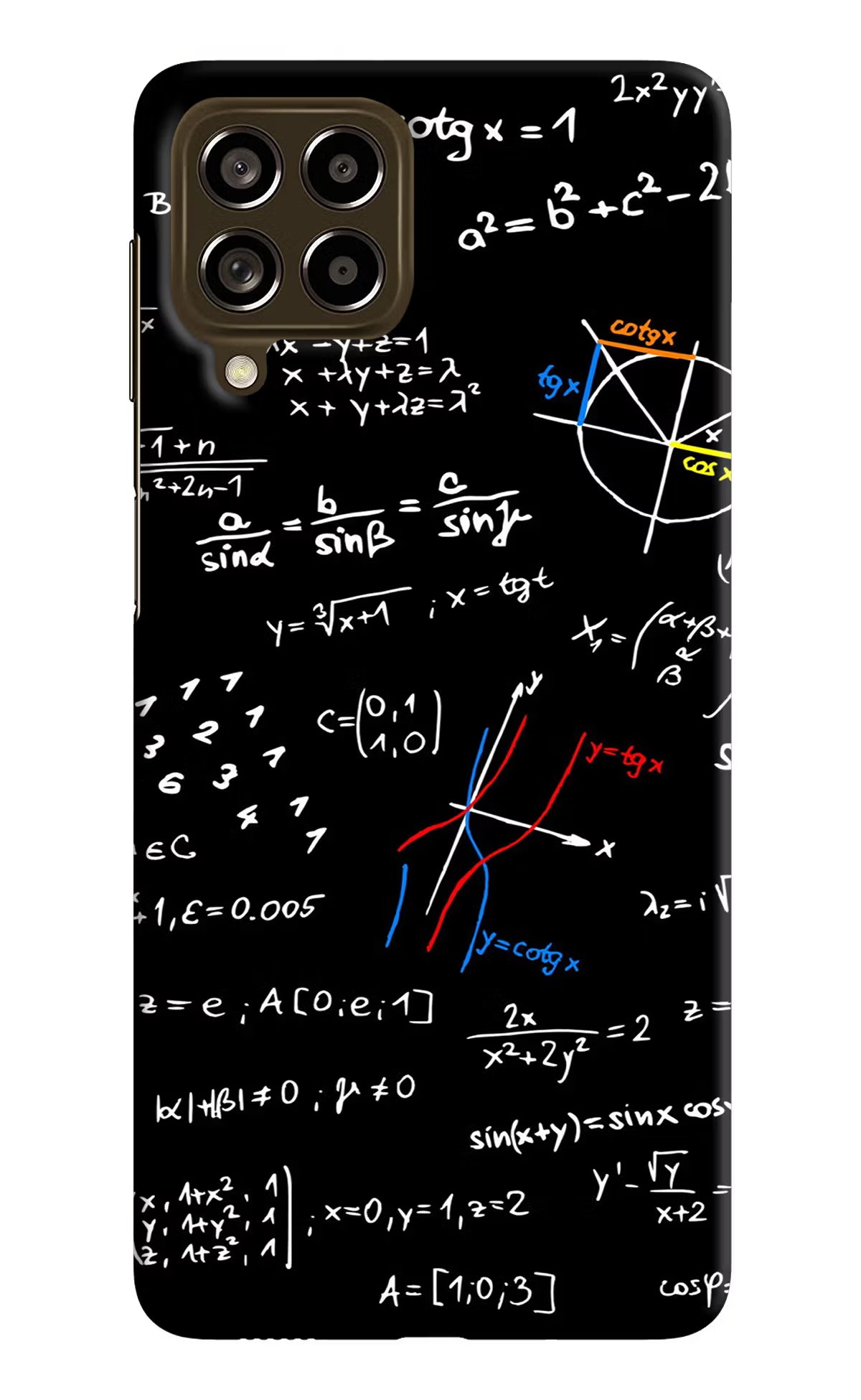 Mathematics Formula Samsung M53 5G Hard Case Back Cover by Casekaro