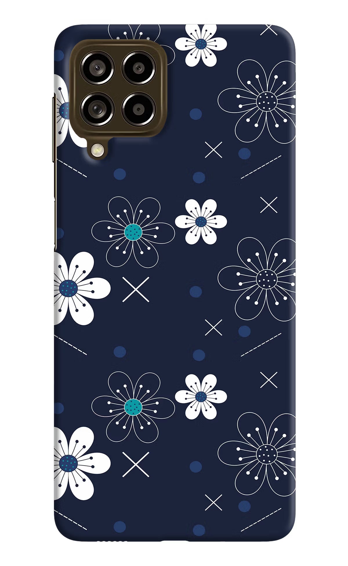 Flowers Samsung M53 5G Hard Case Back Cover by Casekaro