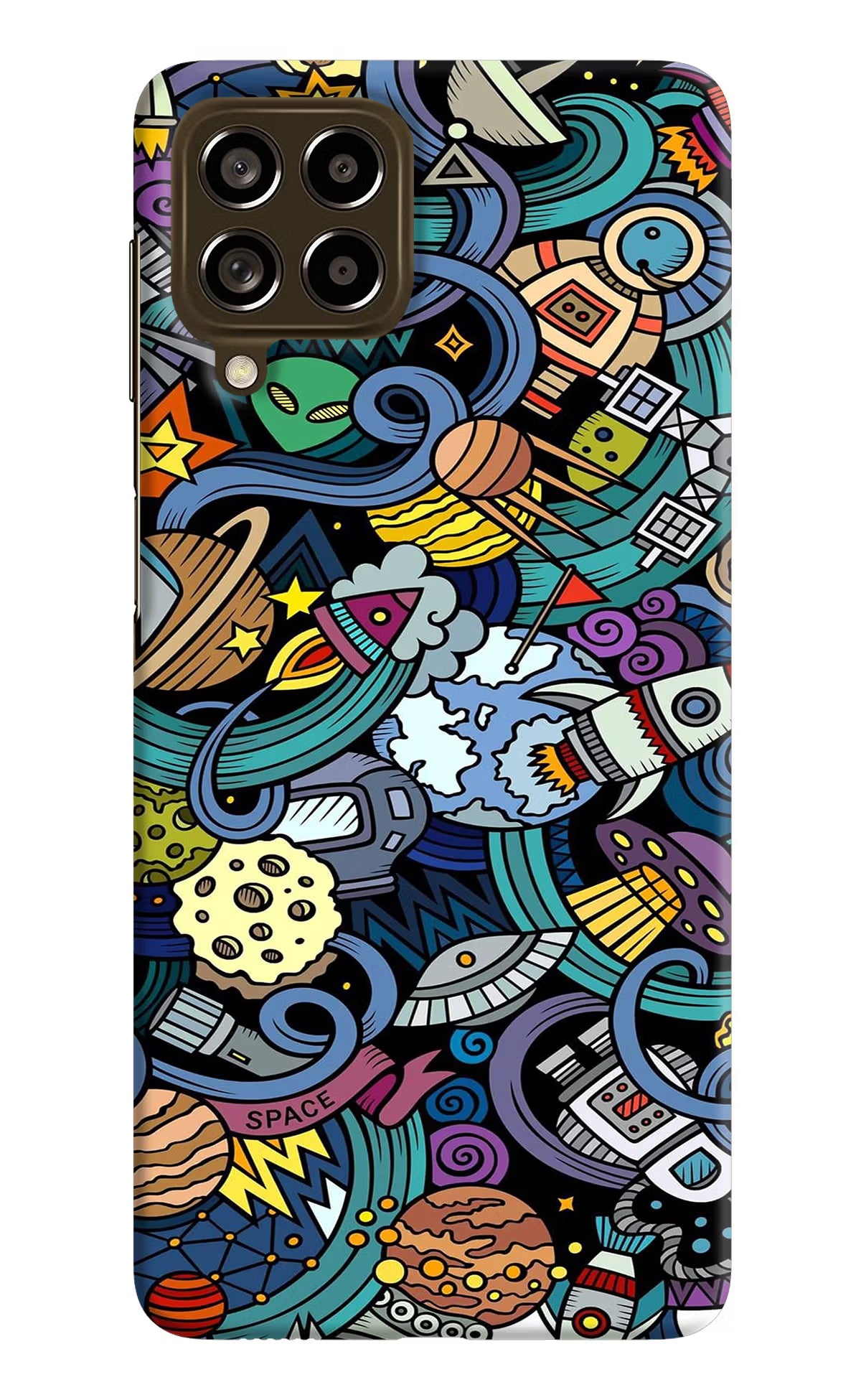 Space Abstract Samsung M53 5G Hard Case Back Cover by Casekaro