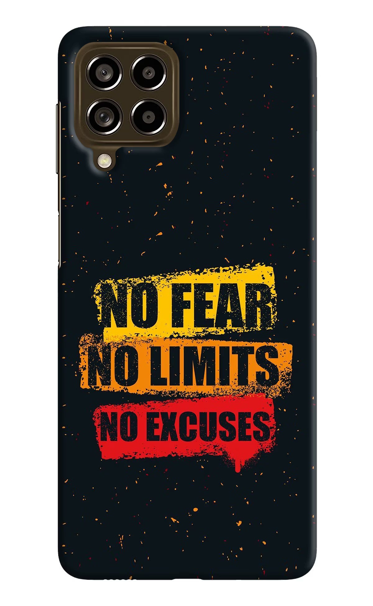 No Fear No Limits No Excuse Samsung M53 5G Hard Case Back Cover by Casekaro