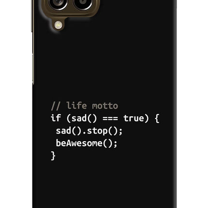 Life Motto Code Samsung M53 5G Hard Case Back Cover by Casekaro