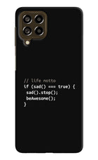 Life Motto Code Samsung M53 5G Hard Case Back Cover by Casekaro