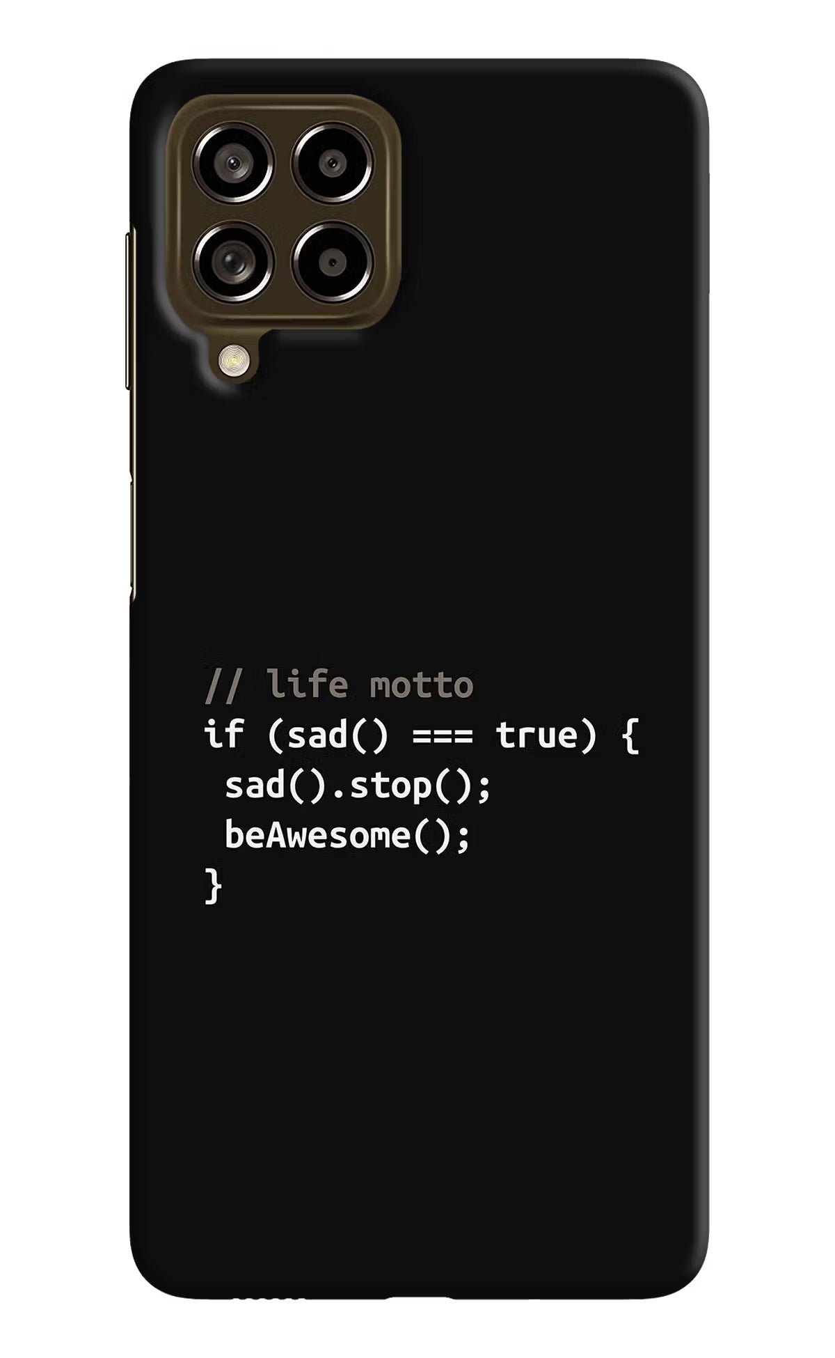 Life Motto Code Samsung M53 5G Hard Case Back Cover by Casekaro