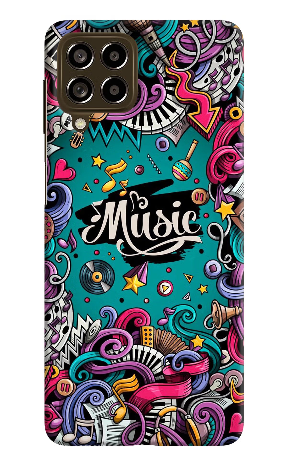 Music Graffiti Samsung M53 5G Hard Case Back Cover by Casekaro