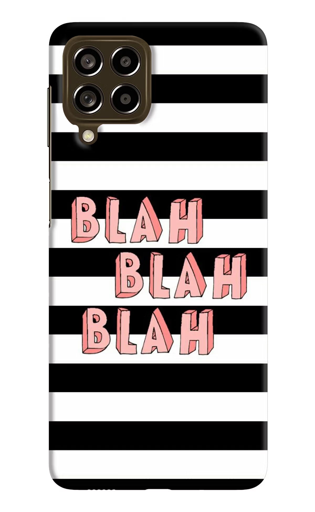 Blah Blah Blah Samsung M53 5G Hard Case Back Cover by Casekaro