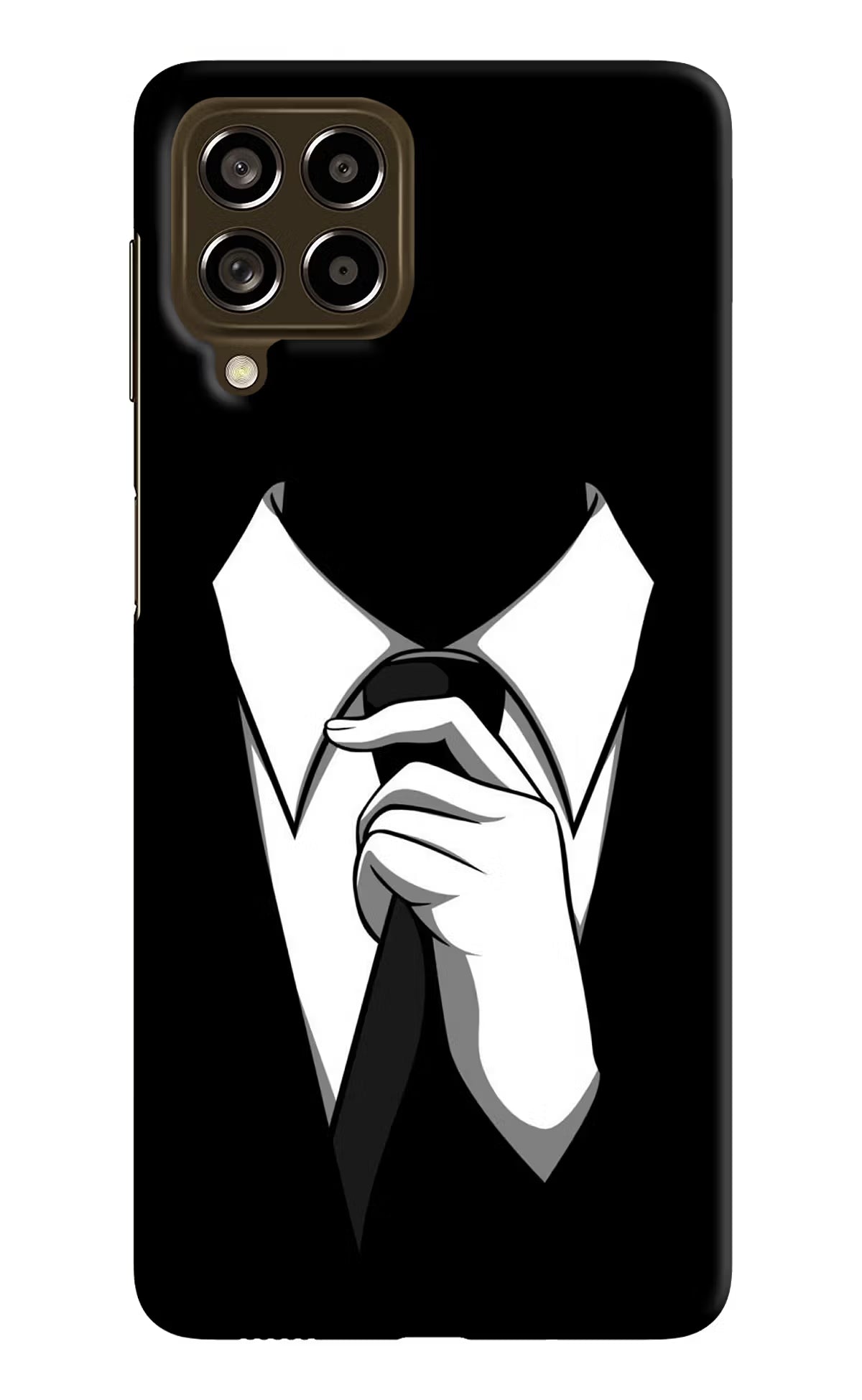 Black Tie Samsung M53 5G Hard Case Back Cover by Casekaro
