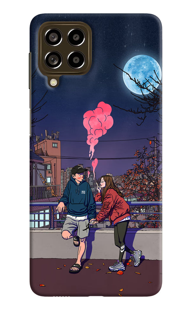 Chilling Couple Samsung M53 5G Hard Case Back Cover by Casekaro