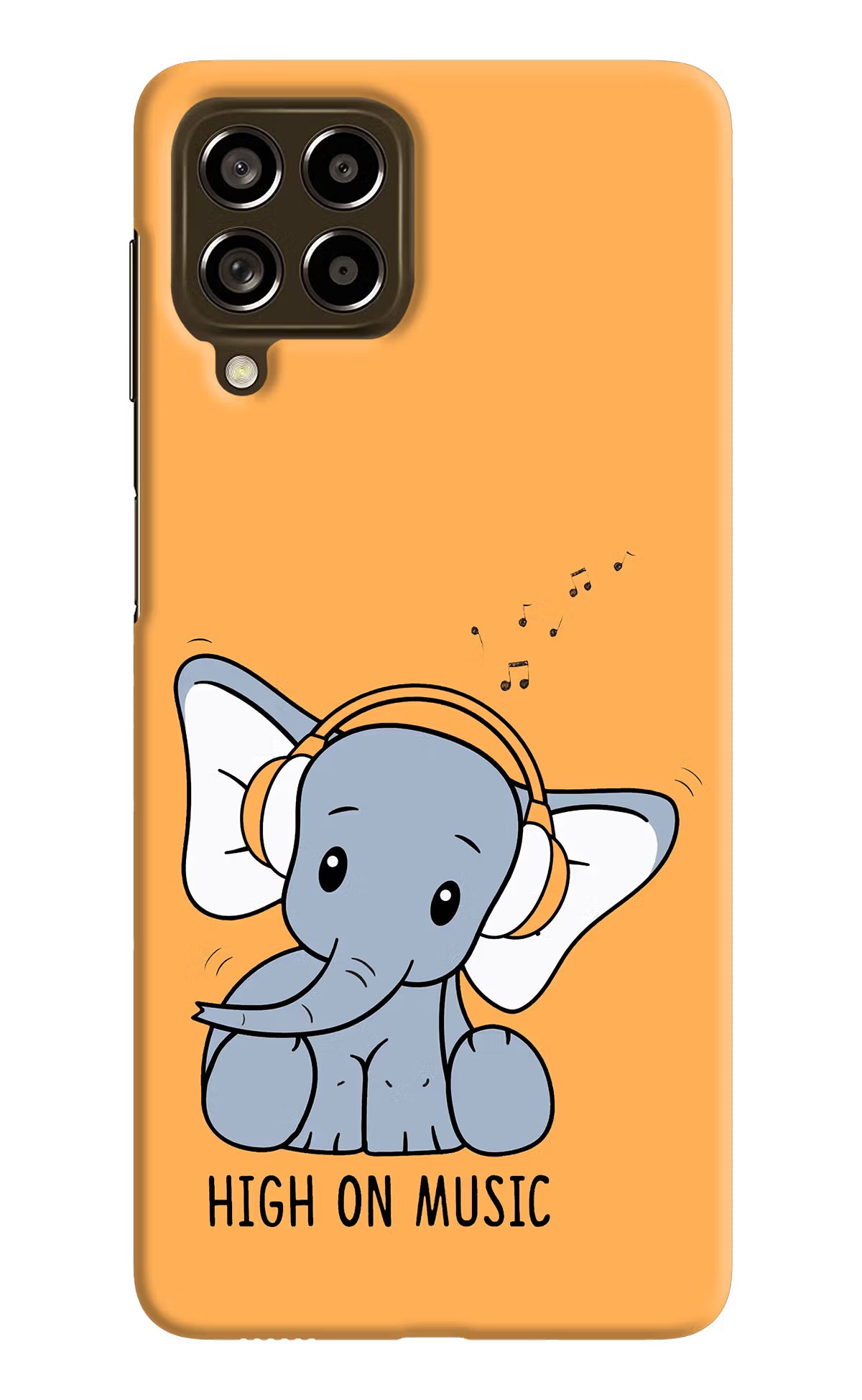 High On Music Samsung M53 5G Hard Case Back Cover by Casekaro