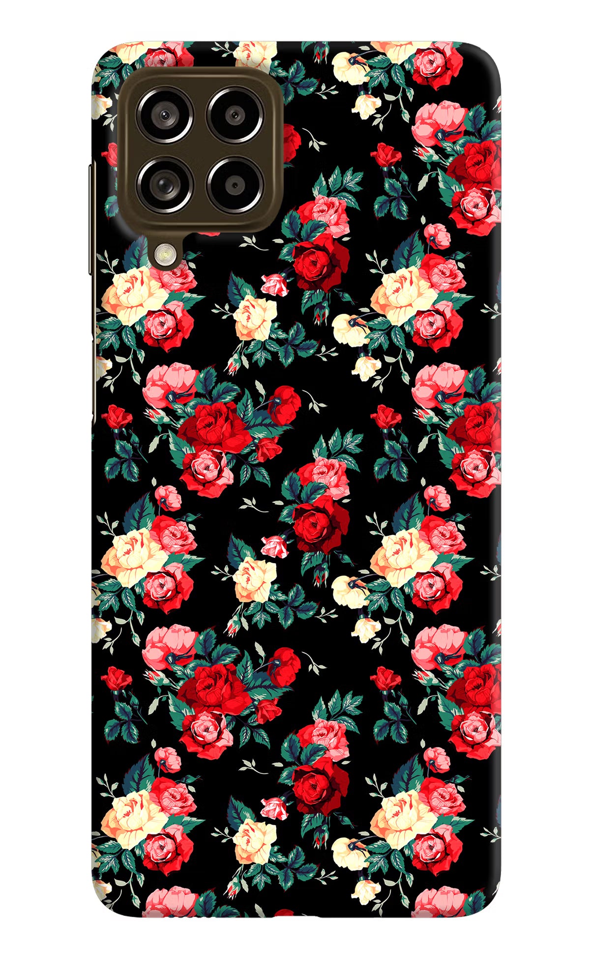 Rose Pattern Samsung M53 5G Hard Case Back Cover by Casekaro