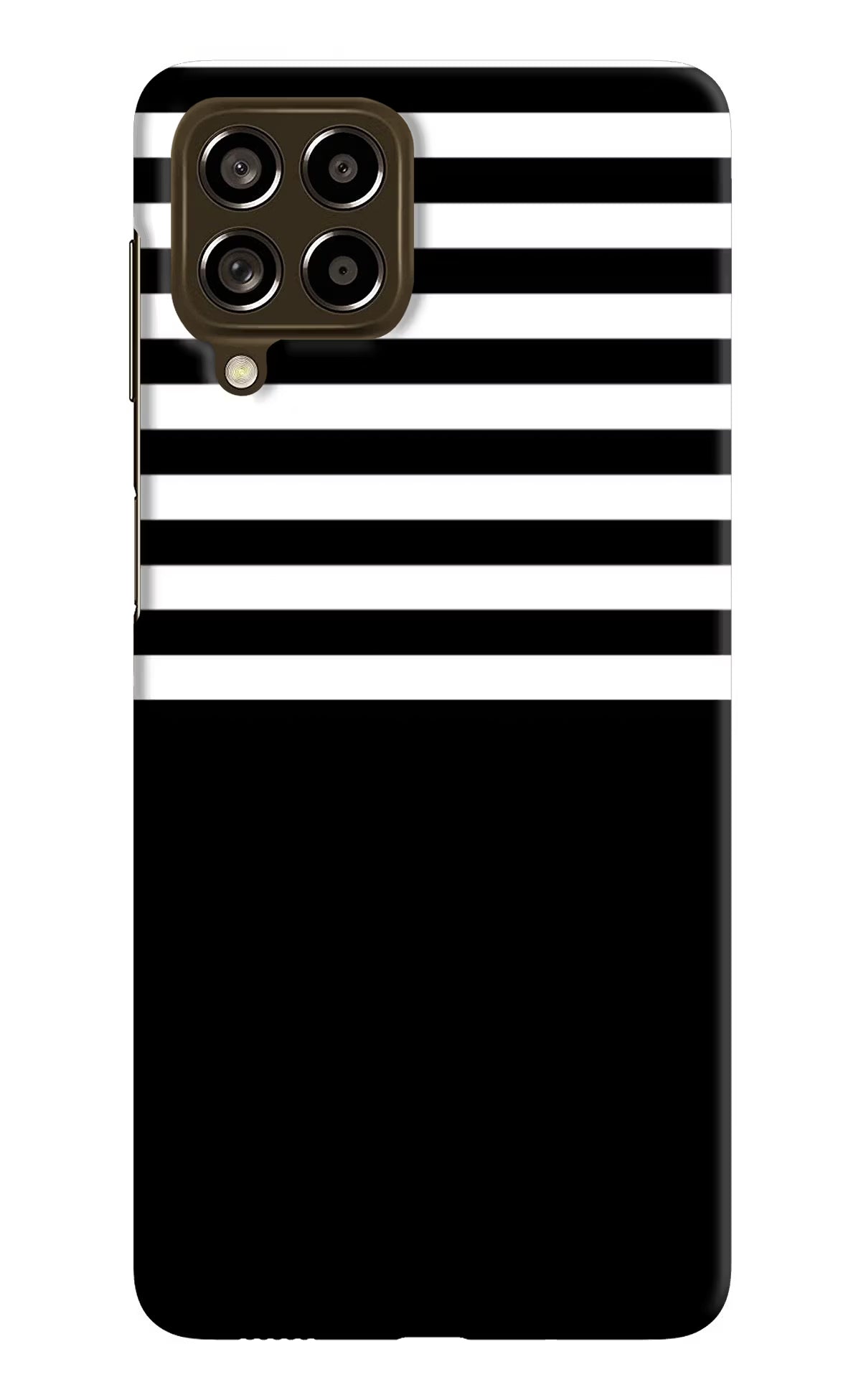 Black and White Print Samsung M53 5G Hard Case Back Cover by Casekaro