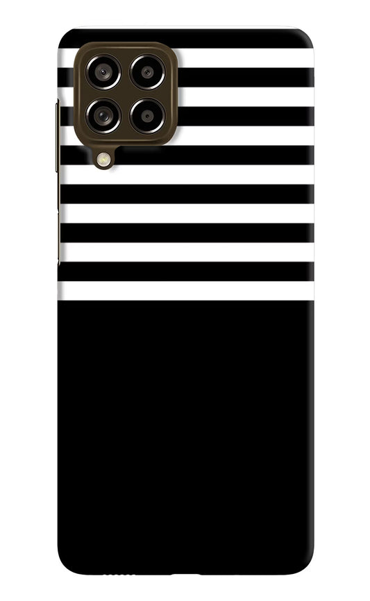 Black and White Print Samsung M53 5G Hard Case Back Cover by Casekaro