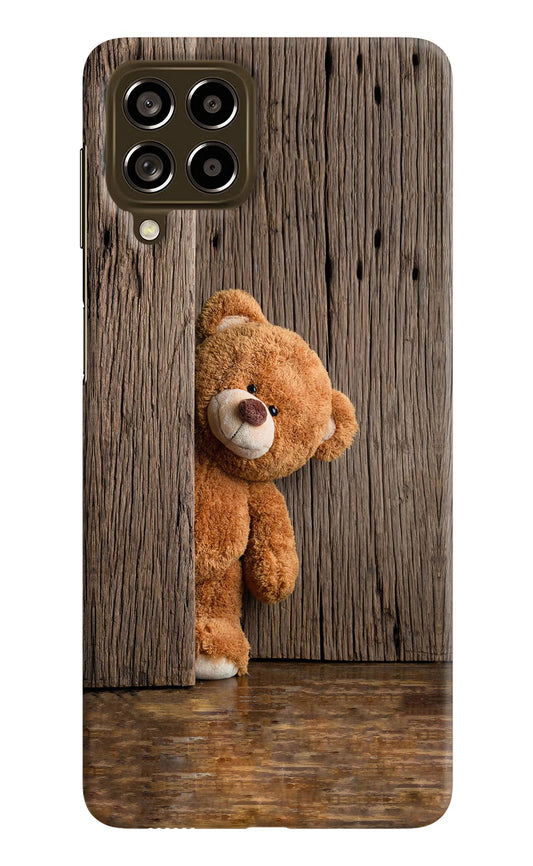 Teddy Wooden Samsung M53 5G Hard Case Back Cover by Casekaro