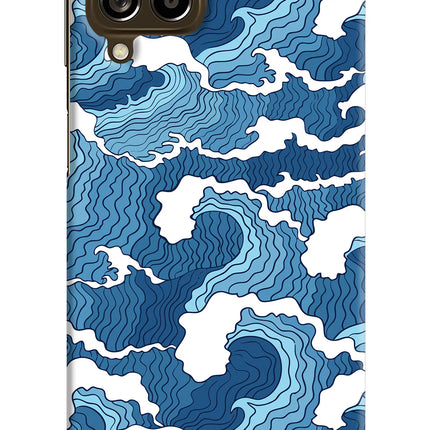 Blue Waves Samsung M53 5G Hard Case Back Cover by Casekaro