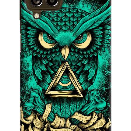 Green Owl Samsung M53 5G Hard Case Back Cover by Casekaro