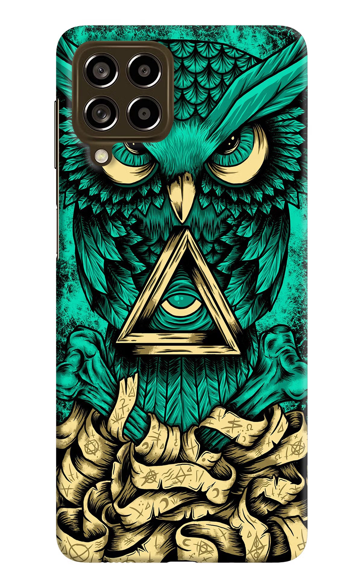 Green Owl Samsung M53 5G Hard Case Back Cover by Casekaro