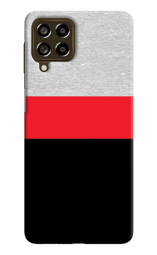 Tri Color Pattern Samsung M53 5G Hard Case Back Cover by Casekaro