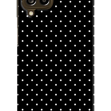 White Dots Samsung M53 5G Hard Case Back Cover by Casekaro